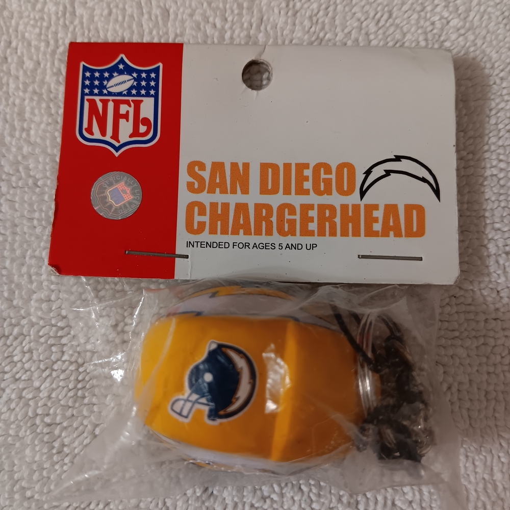 NFL San Diego Chargerhead Yellow Keychain